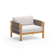 Cora Armchair in Teak and Rope with Cushions