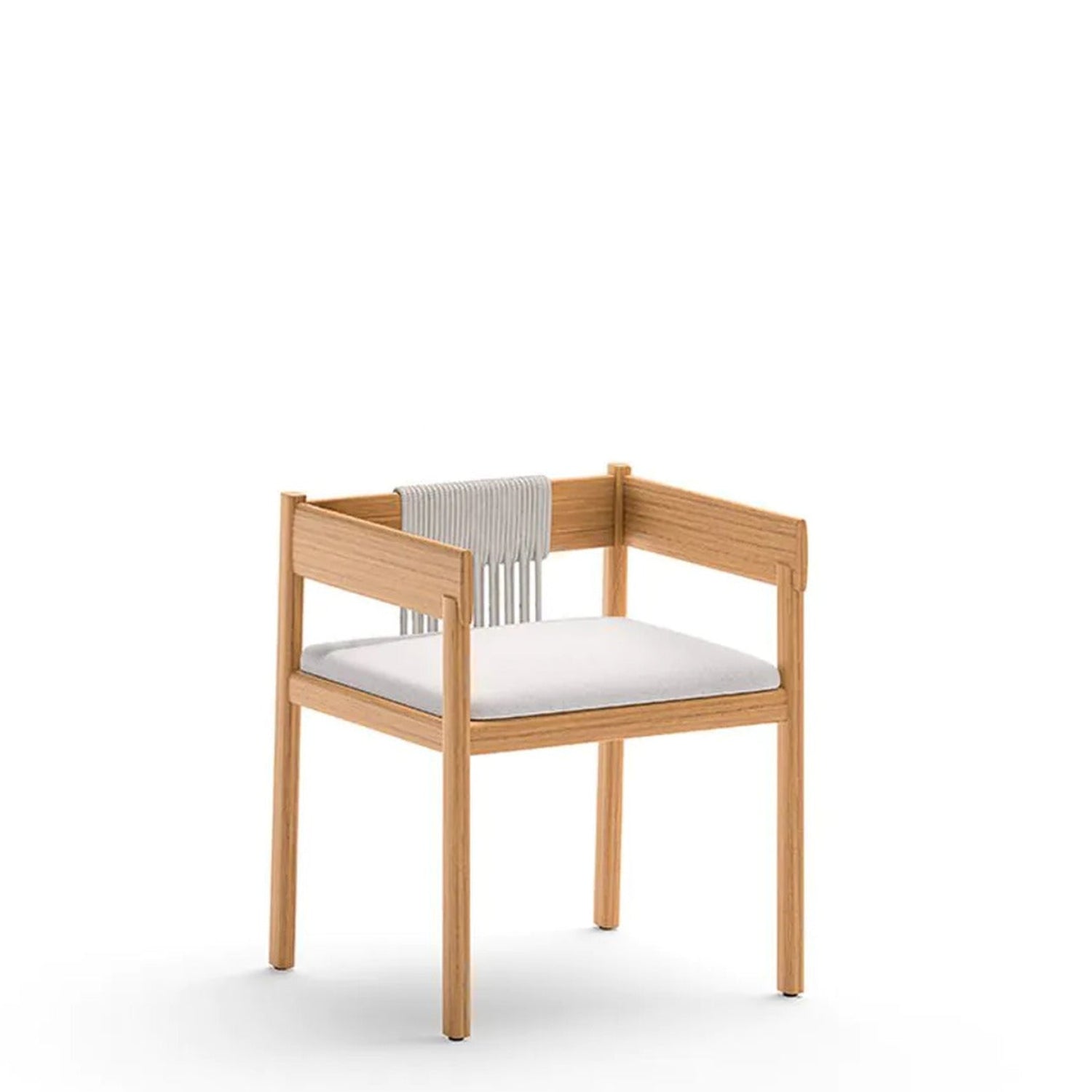 Cora Chair in Teak and Rope with Seat Cushion