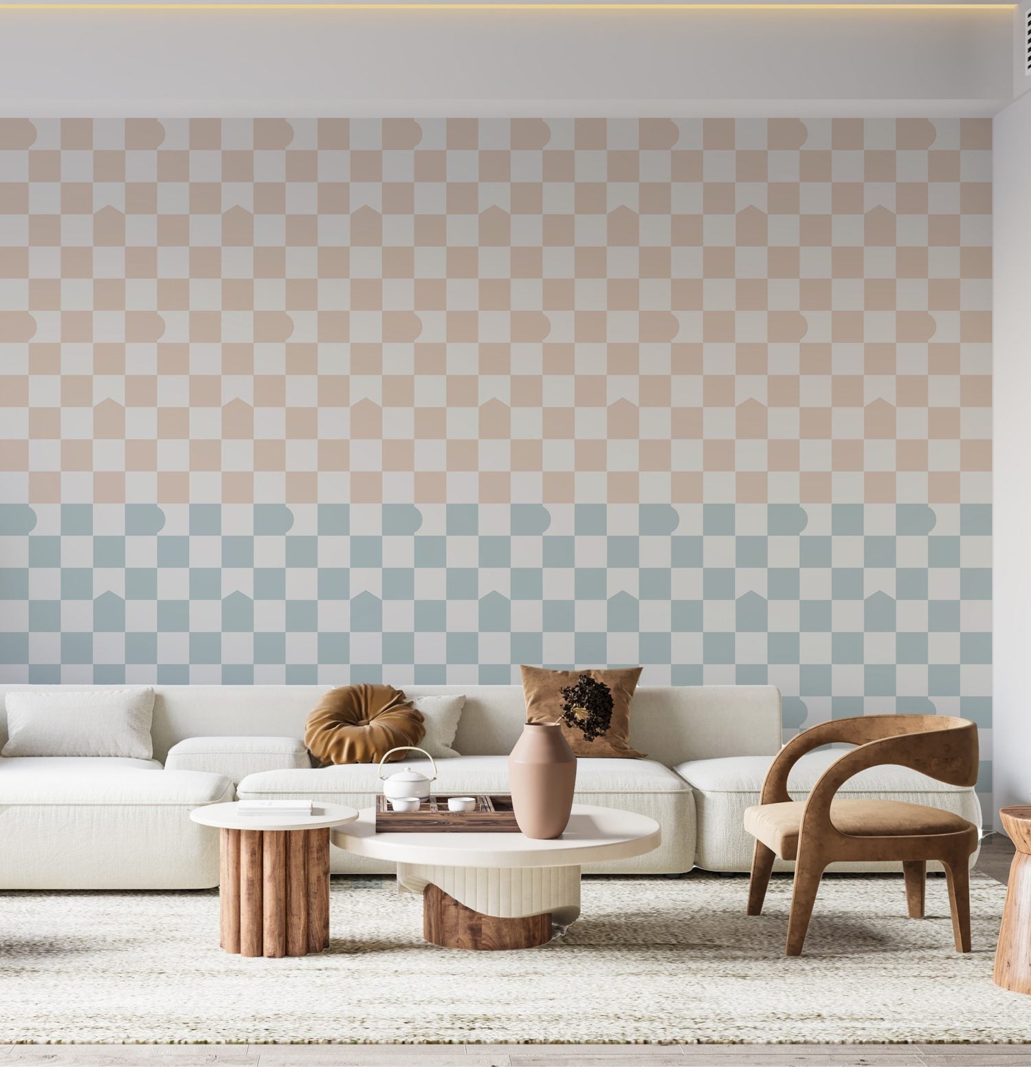 Chess Blue Pink Wallpaper