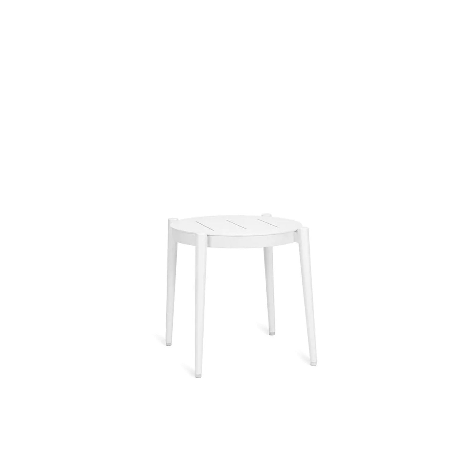 Luce Round Low Table in Aluminum