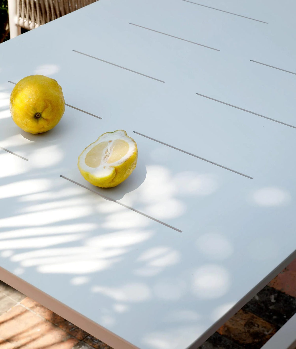 Luce Tall Rectangular Table in Aluminium