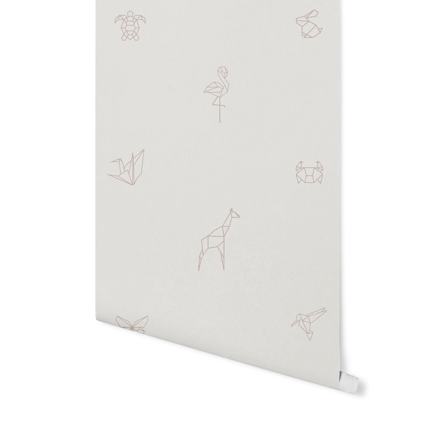 Origami Beige Wallpaper