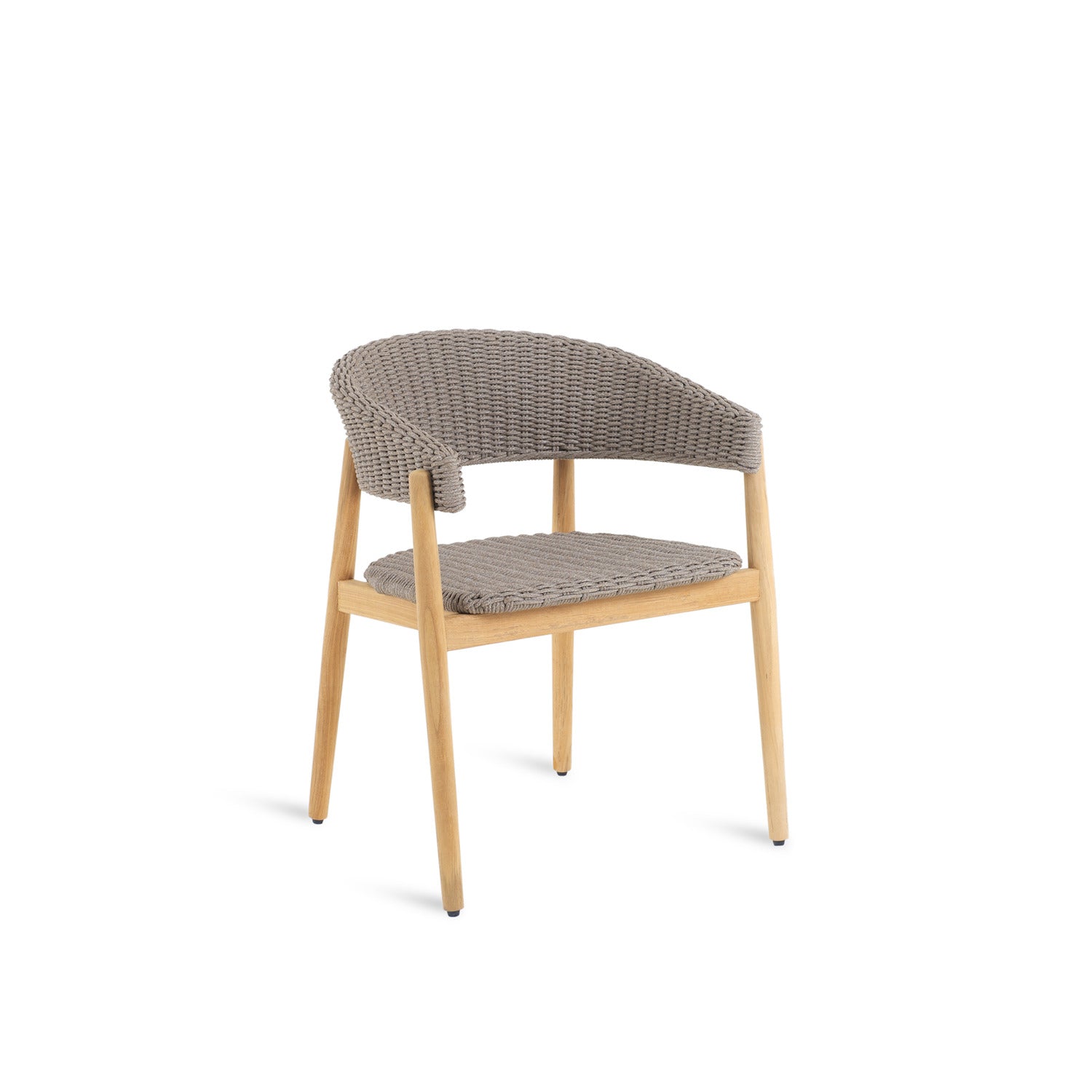 Pevero Small Armchair in Teak and Cord