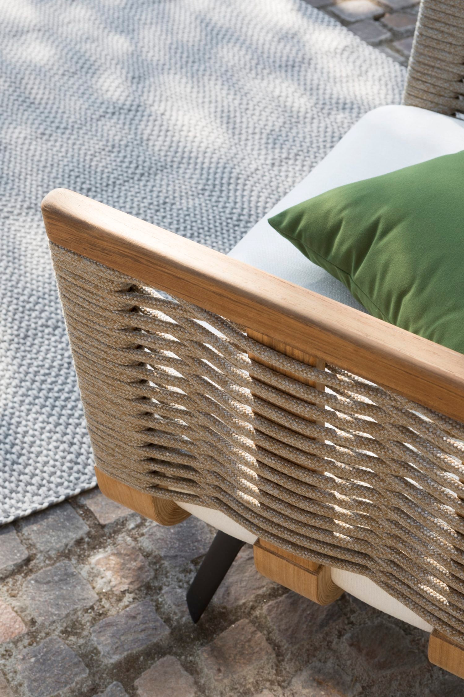 Welcome Backrest Module in Teak and Cord