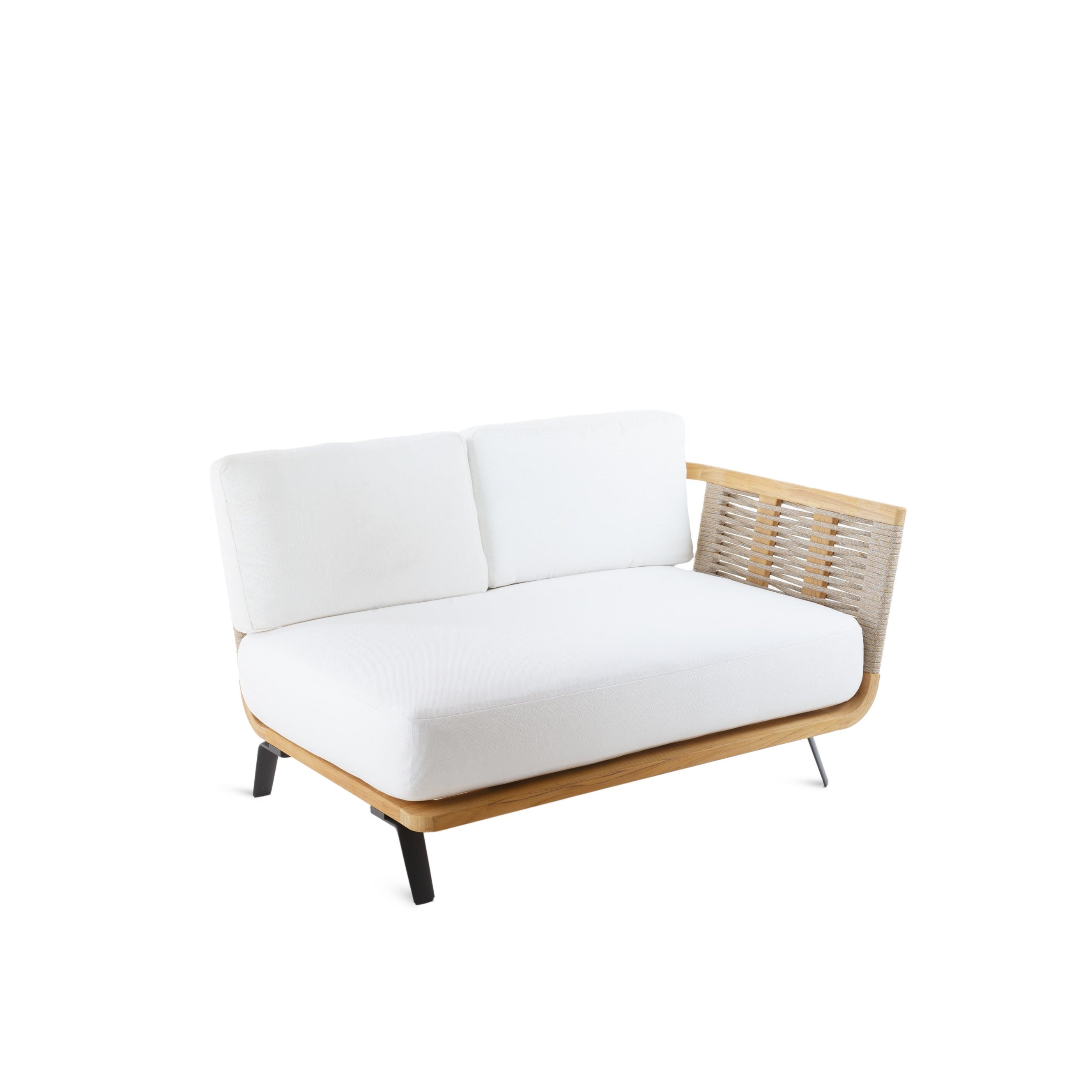 Welcome Module in Teak and Cord 134 cm