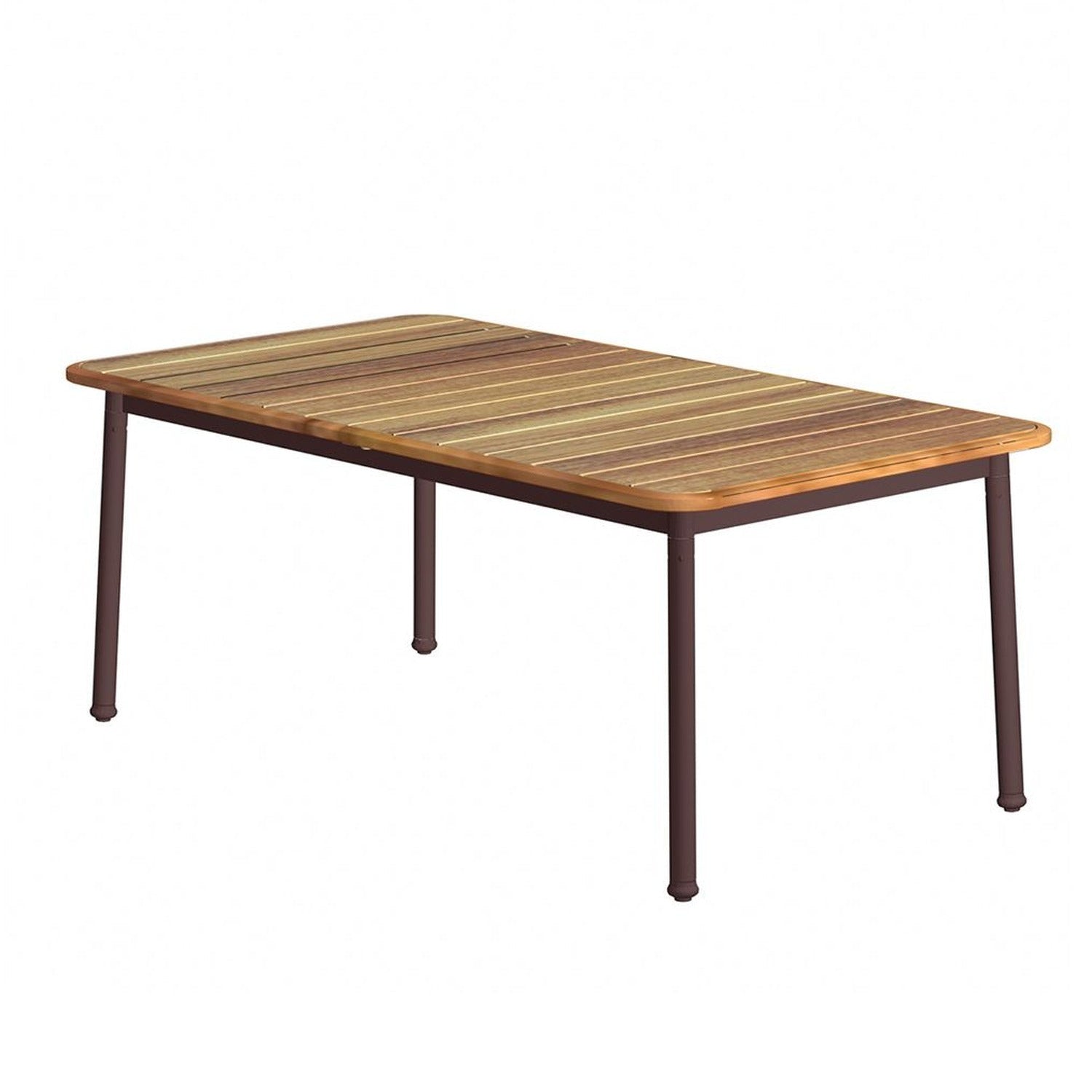 Versilia Rectangular Table in Teak and Aluminium