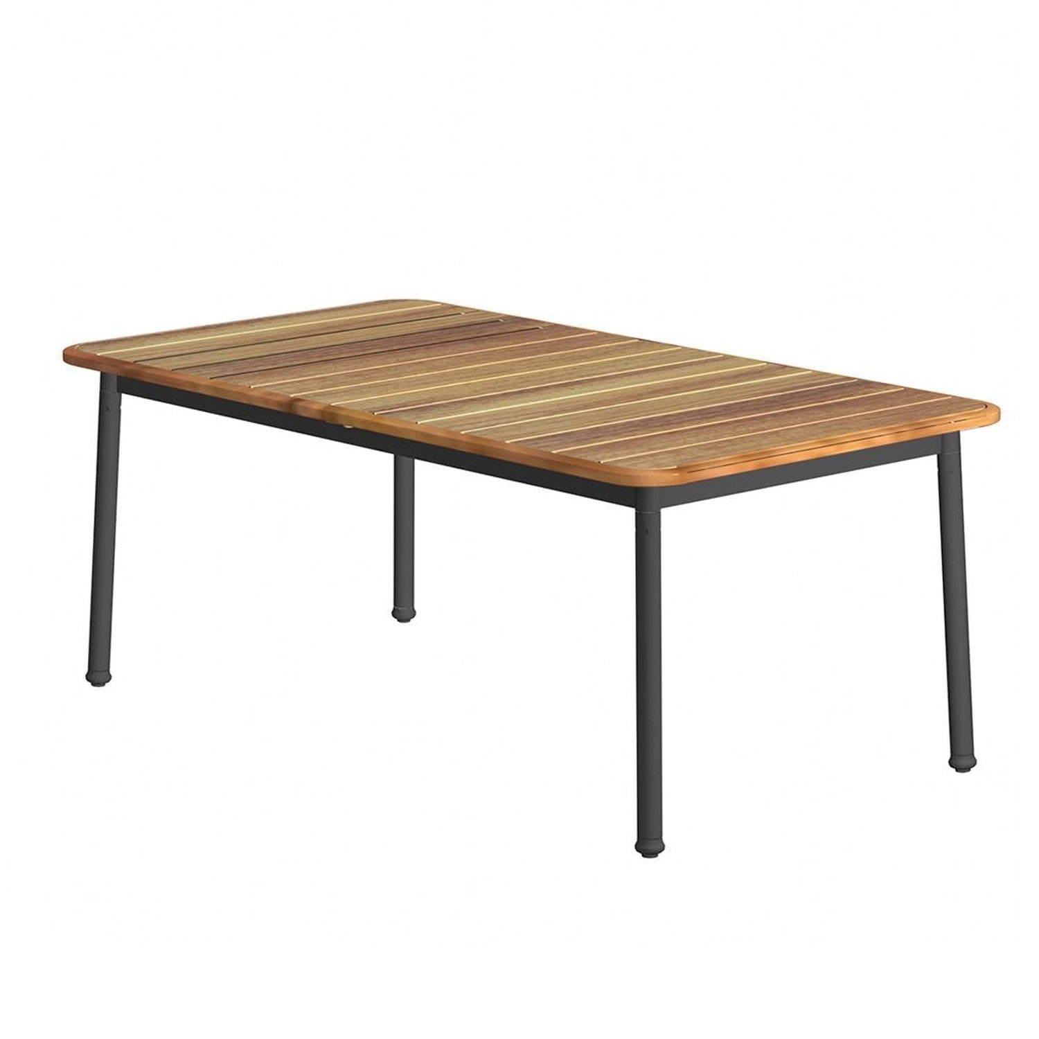 Versilia Rectangular Table in Teak and Aluminium
