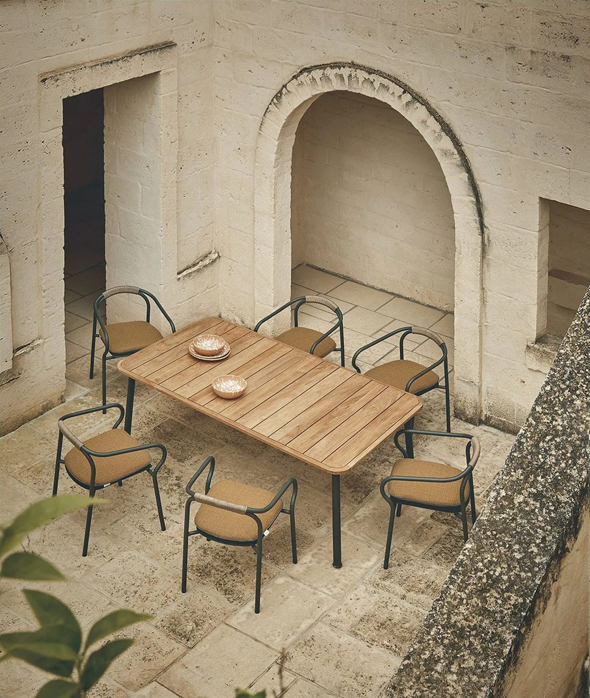 Versilia Rectangular Table in Teak and Aluminium